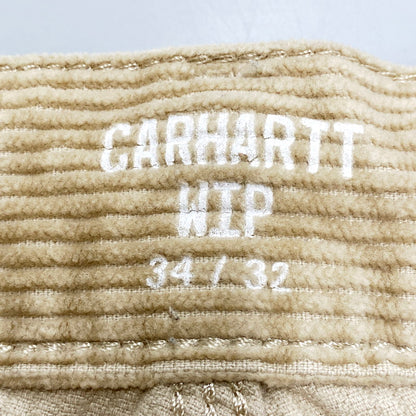 【中古品】【メンズ】  CARHARTT WIP SINGLE KNEE PANT カーハート ダブリューアイピー シングルニーパンツ コーデュロイ ズボン ボトムス 153-240611-ay-04-izu サイズ：34×32 カラー：ベージュ 万代Net店