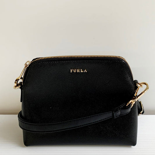 【中古品】【レディース】 Furla フルラ MINI SHOULDER BAG ミニショルダーバッグ 鞄 カバン 180-240522-ay-18-izu カラー：ブラック 万代Net店
