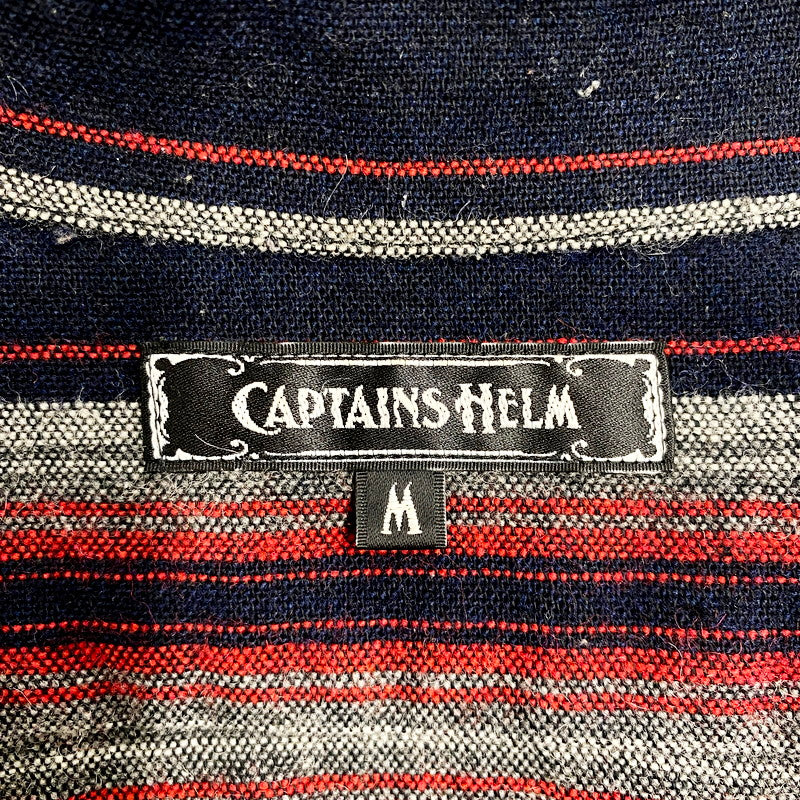 【中古品】【メンズ】  CAPTAINS HELM キャプテンズヘルム ポケット付き長袖シャツ カジュアルシャツ トップス 142-240612-ay-19-izu サイズ：M カラー：マルチカラー 万代Net店