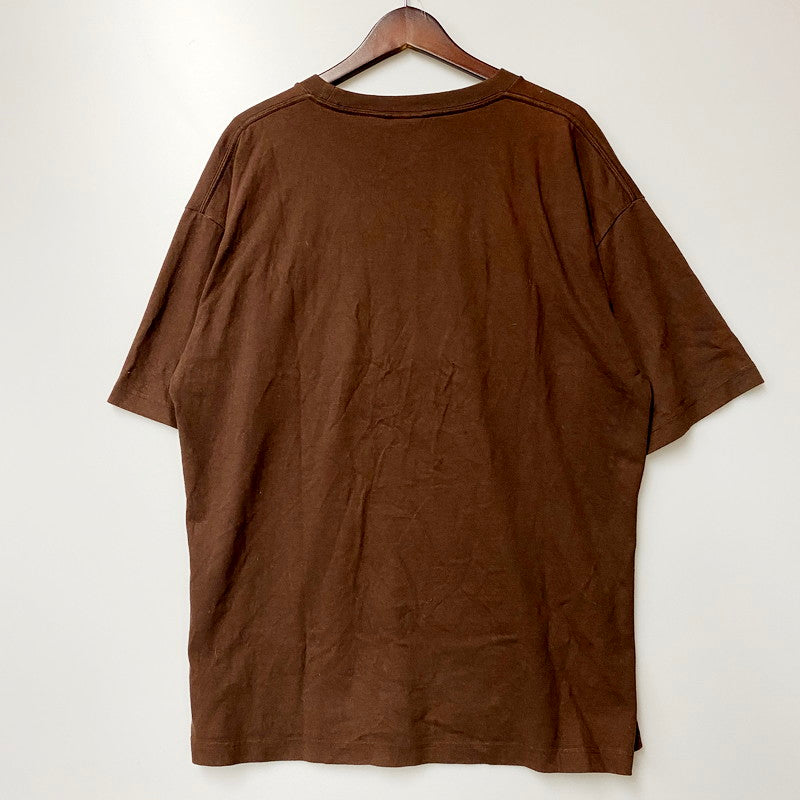 【中古品】【メンズ】 ALPHA アルファ S/S T-SHIRT TC1469 USAコットン 半袖 ポケットTシャツ ロゴ 刺繍 トップス 145-240612-ay-13-izu サイズ：XL カラー：ブラウン 万代Net店