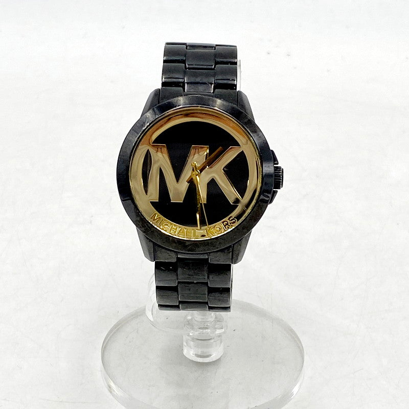 【中古品】【レディース】 Michael Kors マイケルコース WRIST WATCH QUARTZ MK-6256 リストウォッチ クォーツ 腕時計 198-240529-hi-21-izu カラー：ブラック/ゴールド 万代Net店