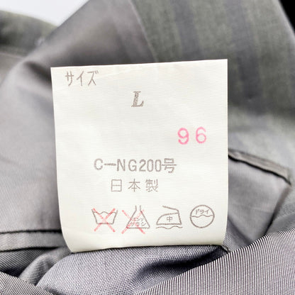 【中古品】【メンズ】  USED ユーズド 日本製 ストライプ スーツ セットアップ 146-240605-ay-09-izu サイズ：L カラー：グレー 万代Net店