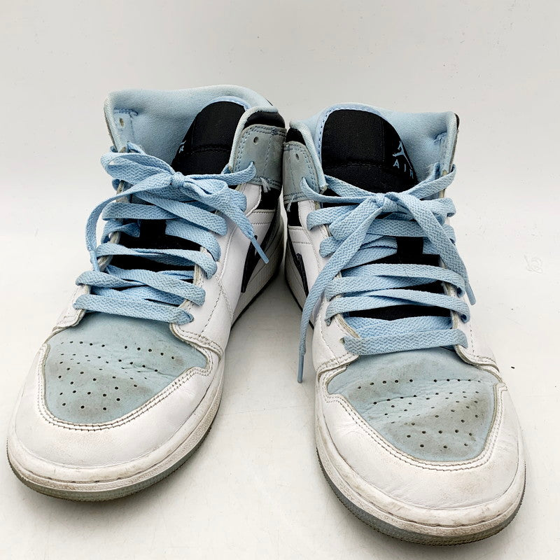 【中古品】【メンズ/レディース】 NIKE ナイキ AIR JORDAN 1 MID SE DV1308-104 エア ジョーダン 1 ミッド シーズナルエディション スニーカー シューズ 靴 160-240608-ay-27-izu サイズ：25cm カラー：WHITE/ICE BLUE-BLACK 万代Net店