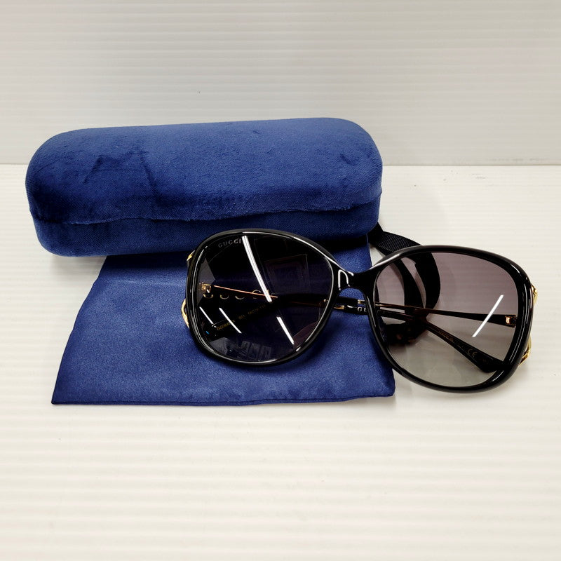 【中古美品】【メンズ/レディース】 GUCCI グッチ GG0649SK サングラス 小物 服飾雑貨 183-240613-ay-11-izu サイズ：58口16-135 カラー：ブラック×ゴールド 万代Net店