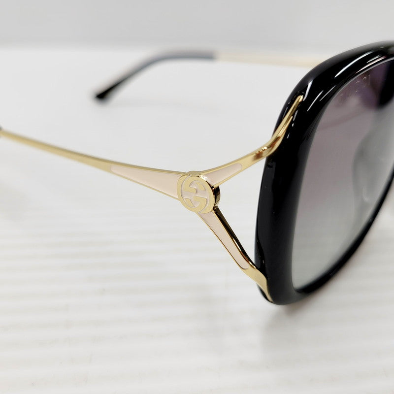 【中古美品】【メンズ/レディース】 GUCCI グッチ GG0649SK サングラス 小物 服飾雑貨 183-240613-ay-11-izu サイズ：58口16-135 カラー：ブラック×ゴールド 万代Net店