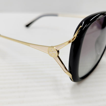 【中古美品】【メンズ/レディース】 GUCCI グッチ GG0649SK サングラス 小物 服飾雑貨 183-240613-ay-11-izu サイズ：58口16-135 カラー：ブラック×ゴールド 万代Net店