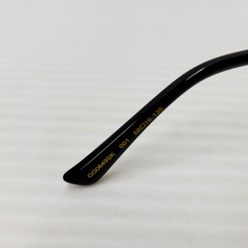 【中古美品】【メンズ/レディース】 GUCCI グッチ GG0649SK サングラス 小物 服飾雑貨 183-240613-ay-11-izu サイズ：58口16-135 カラー：ブラック×ゴールド 万代Net店