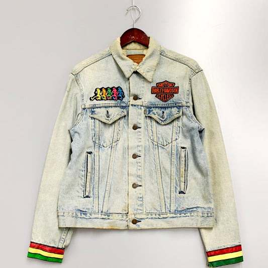 【現状渡し品】【メンズ】 Levi's リーバイス CUSTOM DENIM JACKET 73549-0214 カスタムデニムジャケット ライトアウター 146-240614-hi-01-izu カラー：ライトインディゴ 万代Net店