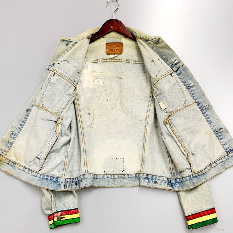 【現状渡し品】【メンズ】 Levi's リーバイス CUSTOM DENIM JACKET 73549-0214 カスタムデニムジャケット ライトアウター 146-240614-hi-01-izu カラー：ライトインディゴ 万代Net店