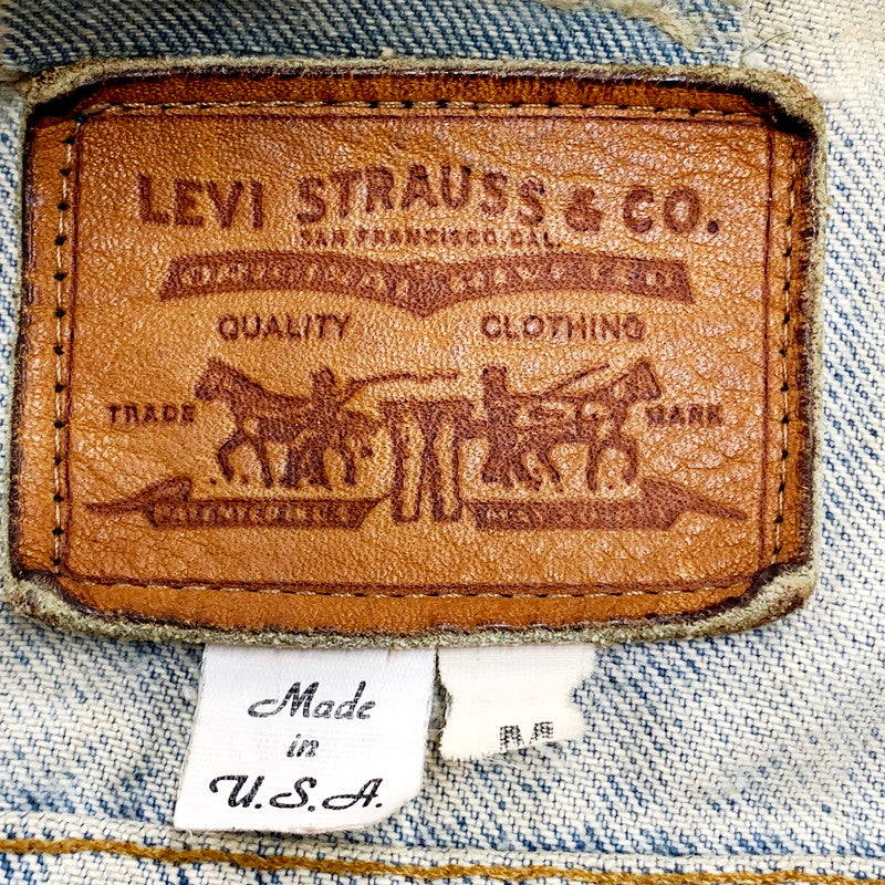 【現状渡し品】【メンズ】 Levi's リーバイス CUSTOM DENIM JACKET 73549-0214 カスタムデニムジャケット ライトアウター 146-240614-hi-01-izu カラー：ライトインディゴ 万代Net店