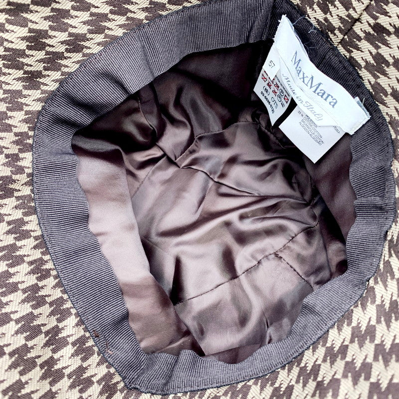 【中古品】【レディース】 MAXMARA BUCKET HAT マックスマーラ バケットハット イタリア製 帽子 服飾雑貨 183-240626-ay-36-izu サイズ：57 カラー：ブラウン系 万代Net店
