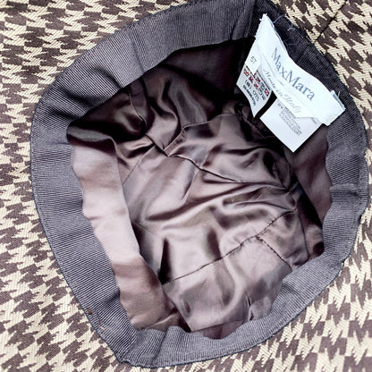 【中古品】【レディース】 MAXMARA BUCKET HAT マックスマーラ バケットハット イタリア製 帽子 服飾雑貨 183-240626-ay-36-izu サイズ：57 カラー：ブラウン系 万代Net店