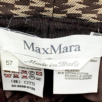 【中古品】【レディース】 MAXMARA BUCKET HAT マックスマーラ バケットハット イタリア製 帽子 服飾雑貨 183-240626-ay-36-izu サイズ：57 カラー：ブラウン系 万代Net店