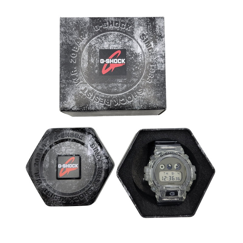 【中古美品】【メンズ/レディース】 G-SHOCK ジーショック DW-6900SK-1 腕時計 196-260527-as-07-izu カラー：クリア×ブラック 万代Net店