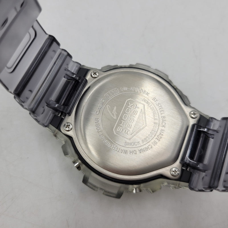 【中古美品】【メンズ/レディース】 G-SHOCK ジーショック DW-6900SK-1 腕時計 196-260527-as-07-izu カラー：クリア×ブラック 万代Net店