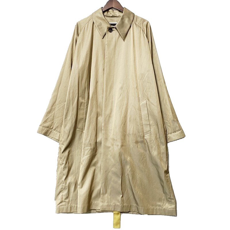 【中古品】【メンズ】  ATHA SOUTIEN COLLAR COAT A-2010-T-05 アタ ステンカラーコート ロング アウター 140-240703-ay-27-izu サイズ：F カラー：ベージュ系 万代Net店