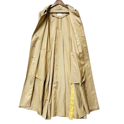 【中古品】【メンズ】  ATHA SOUTIEN COLLAR COAT A-2010-T-05 アタ ステンカラーコート ロング アウター 140-240703-ay-27-izu サイズ：F カラー：ベージュ系 万代Net店