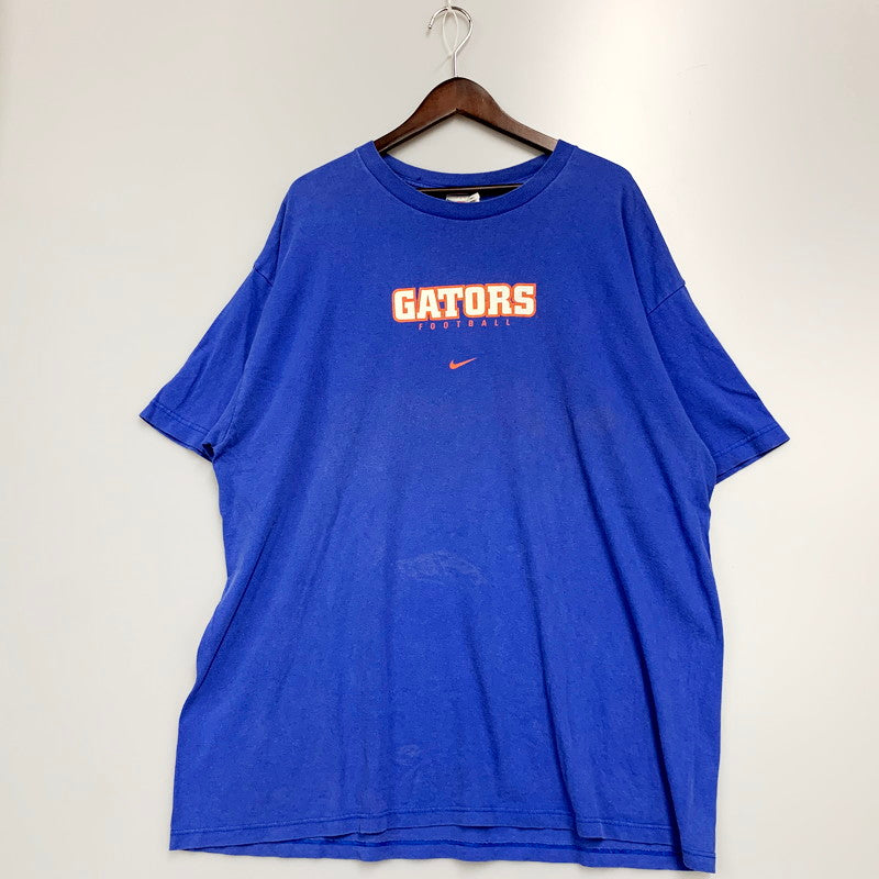 【中古品】【メンズ】 NIKE ナイキ 90S FLORIDA GATORS TEE フロリダゲイターズフットボール Tシャツ 半袖 プリント 白タグ トップス 146-240705-ay-05-izu サイズ：XL カラー：ブルー 万代Net店