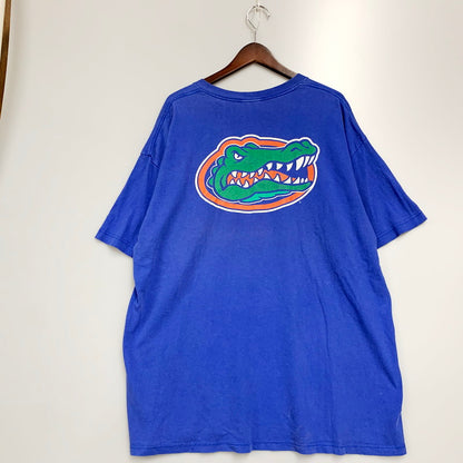 【中古品】【メンズ】 NIKE ナイキ 90S FLORIDA GATORS TEE フロリダゲイターズフットボール Tシャツ 半袖 プリント 白タグ トップス 146-240705-ay-05-izu サイズ：XL カラー：ブルー 万代Net店