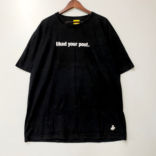 【中古品】【メンズ】  FR2 エフアールツー LIKED YOUR POST 半袖Tシャツ 両面プリント 142-240705-hi-11-izu サイズ：2XL カラー：ブラック 万代Net店