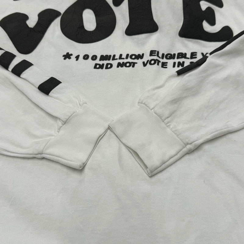 【中古品】【メンズ】  CPFM カクタスプラントフリーマーケット × DOVER STREET MARKET ドーバー ストリート マーケット コラボ WHEN WE ALL VOTE L/S TEE ロングスリーブ プリントTシャツ 長袖Tシャツ 142-240707-hi-03-izu サイズ：M カラー：ホワイト 万代Net店