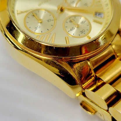 【中古品】【メンズ/レディース】 Michael Kors マイケルコース MK-5798 クロノグラフ 腕時計 198-240916-as-08-izu カラー：ゴールド 万代Net店