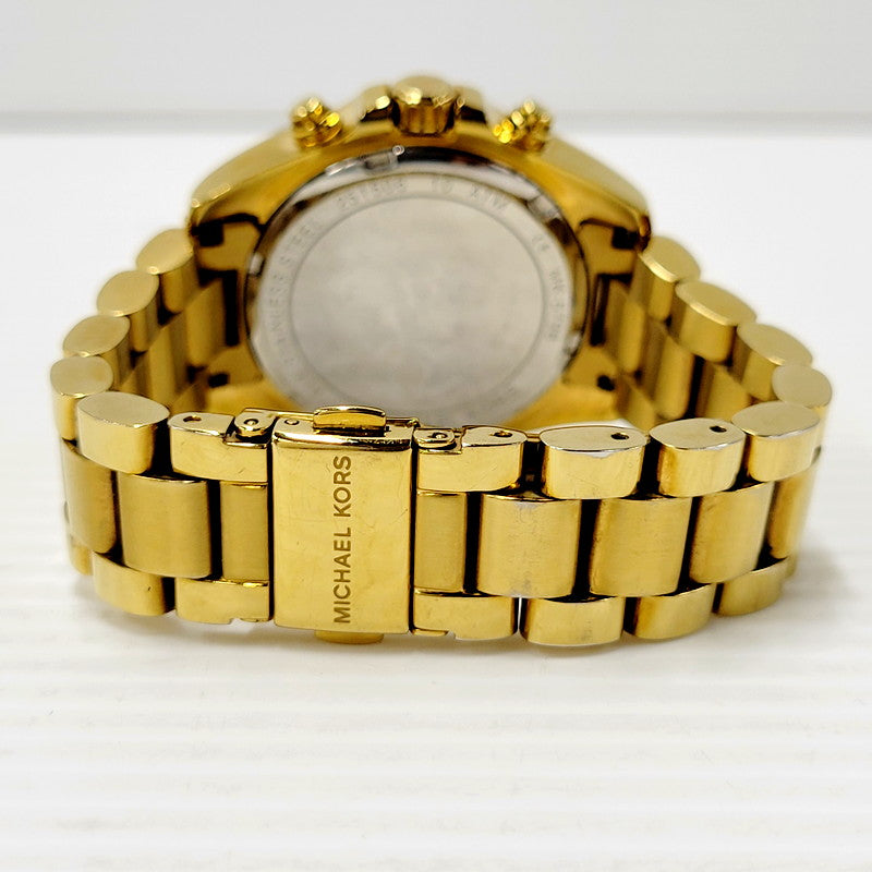 【中古品】【メンズ/レディース】 Michael Kors マイケルコース MK-5798 クロノグラフ 腕時計 198-240916-as-08-izu カラー：ゴールド 万代Net店