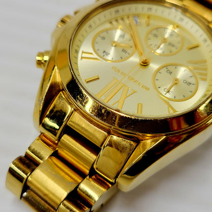 【中古品】【メンズ/レディース】 Michael Kors マイケルコース MK-5798 クロノグラフ 腕時計 198-240916-as-08-izu カラー：ゴールド 万代Net店