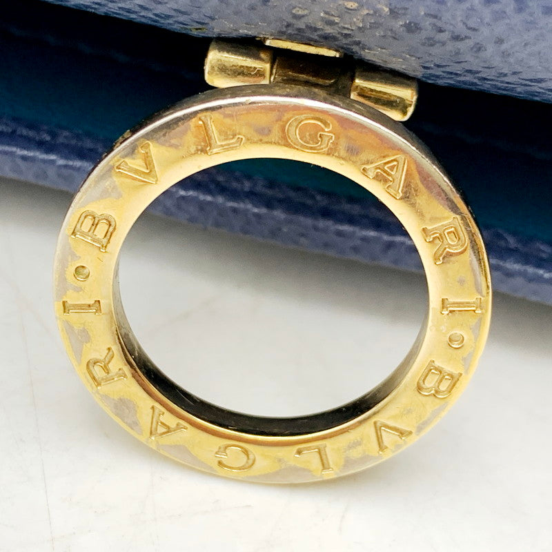 【中古品】【メンズ/レディース】 BVLGARI ブルガリ 284850 Wホック 三つ折り財布 サイフ ウォレット 181-240712-ay-30-izu カラー：ブルー 万代Net店