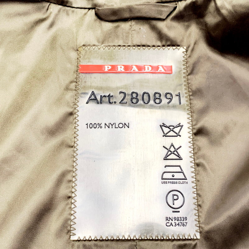 【中古品】【メンズ】 PRADA SPORTS プラダスポーツ 00S HIGH NECK NYLON JACKET ハイネック ナイロン ジャケット アウター 141-240715-as-07-izu カラー：カーキ 万代Net店