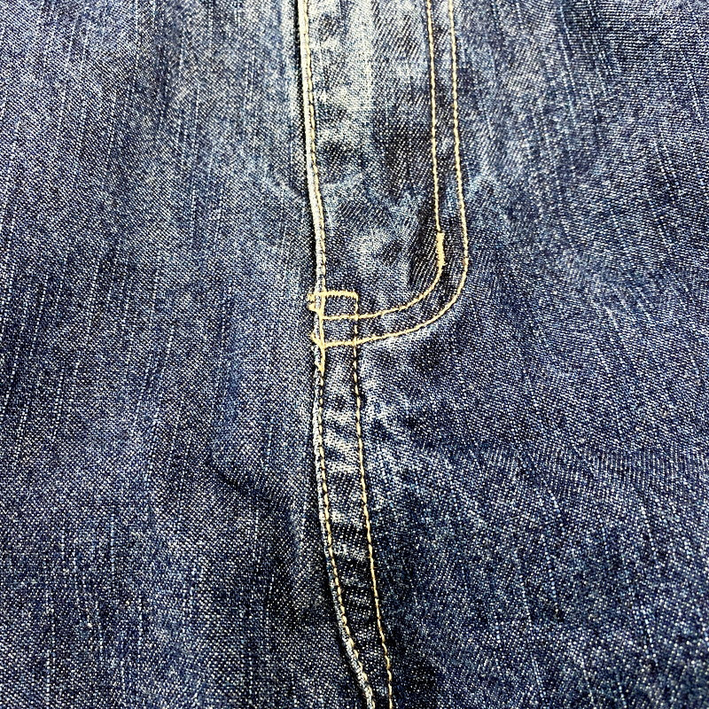 【中古品】【メンズ】  FIELD GEAR DENIM PANTS デニムパンツ 花柄 刺繍 ジーンズ ズボン ボトムス 157-240716-ay-30-izu サイズ：12 カラー：インディゴ 万代Net店