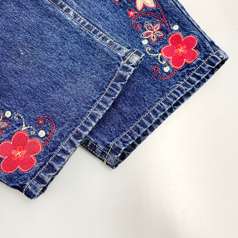 【中古品】【メンズ】  FIELD GEAR DENIM PANTS デニムパンツ 花柄 刺繍 ジーンズ ズボン ボトムス 157-240716-ay-30-izu サイズ：12 カラー：インディゴ 万代Net店