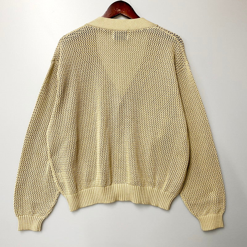 【中古品】【メンズ】 Iroquois イロコイ 23SS MESH MOLDED KNIT CD 277110 メッシュモールドニット カーディガン トップス 140-240716-ay-29-izu サイズ：2 カラー：ベージュ 万代Net店