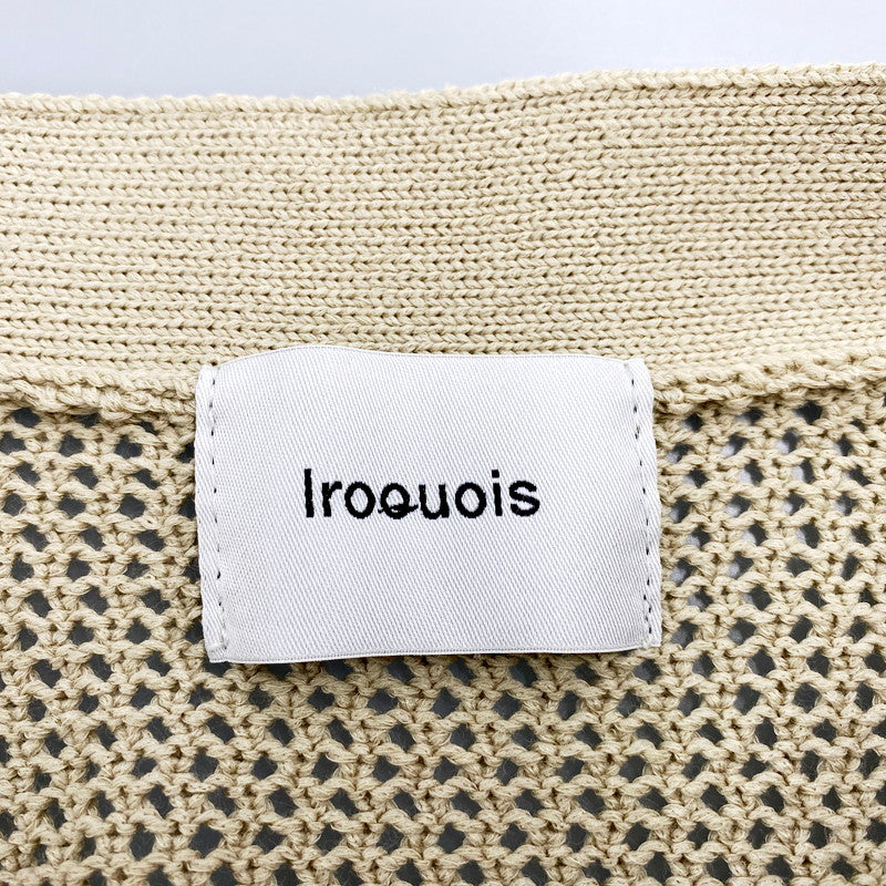 【中古品】【メンズ】 Iroquois イロコイ 23SS MESH MOLDED KNIT CD 277110 メッシュモールドニット カーディガン トップス 140-240716-ay-29-izu サイズ：2 カラー：ベージュ 万代Net店