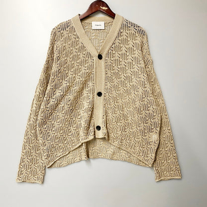 【中古品】【メンズ】 Iroquois イロコイ 22SS MESH CARDIGAN 279221 メッシュカーディガン 薄手 トップス 140-240716-ay-28-izu サイズ：2 カラー：ベージュ 万代Net店