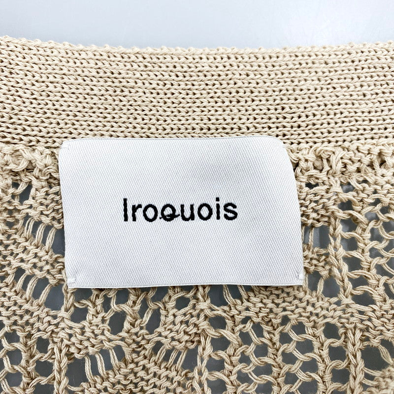 【中古品】【メンズ】 Iroquois イロコイ 22SS MESH CARDIGAN 279221 メッシュカーディガン 薄手 トップス 140-240716-ay-28-izu サイズ：2 カラー：ベージュ 万代Net店