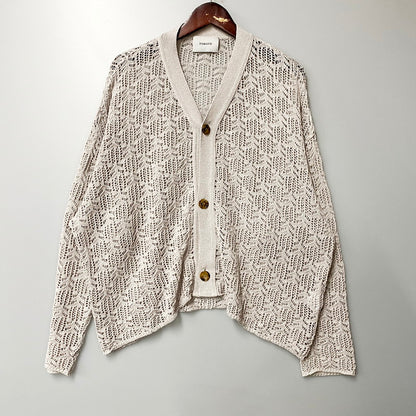 【中古品】【メンズ】 Iroquois イロコイ 22SS MESH CARDIGAN 279221 メッシュカーディガン 薄手 トップス 140-240716-ay-27-izu サイズ：2 カラー：グレー 万代Net店