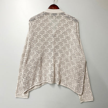 【中古品】【メンズ】 Iroquois イロコイ 22SS MESH CARDIGAN 279221 メッシュカーディガン 薄手 トップス 140-240716-ay-27-izu サイズ：2 カラー：グレー 万代Net店