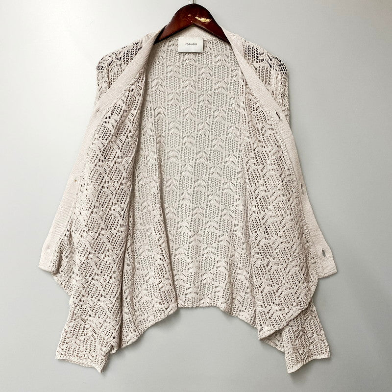 【中古品】【メンズ】 Iroquois イロコイ 22SS MESH CARDIGAN 279221 メッシュカーディガン 薄手 トップス 140-240716-ay-27-izu サイズ：2 カラー：グレー 万代Net店