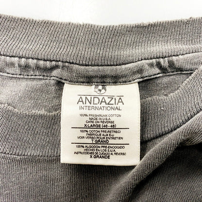 【現状渡し品】【メンズ】 ANDAZIA M.C.ESCHER Sky and Water ART TEE マウリッツ・コルネリス・エッシャー USA製 空と水 だまし絵 アート 半袖 Tシャツ トップス 146-240725-as-08-izu サイズ：XL カラー：グレー 万代Net店