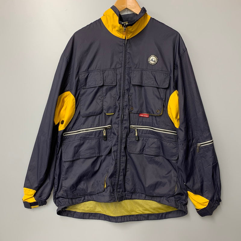 【中古品】【メンズ】  FIRST DOWN 90S MULTI POCKET NYLON TECH JACKET ファーストダウン マルチポケット ナイロンジャケット アウター    146-240726-ay-10-izu サイズ：M カラー：ネイビー 万代Net店