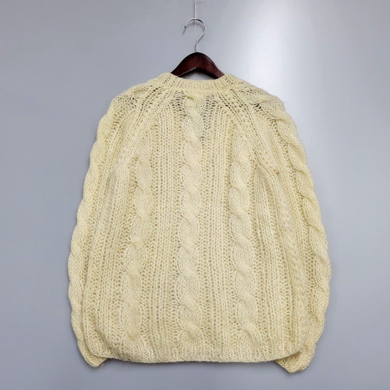 【中古品】【メンズ】 BOBBIE BROOKS 60-70S MOHAIR WOOL V NECK KNIT SWEATER ITALY VINTAGE モヘアウールニット Vネック セーター イタリアヴィンテージ トップス 146-240726-ay-01-izu サイズ：下記参照 カラー：ホワイト 万代Net店
