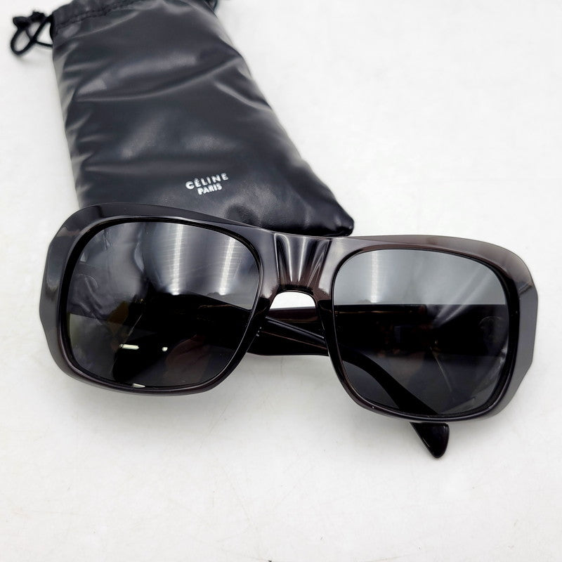 【中古品】【メンズ/レディース】 CELINE セリーヌ CL400491 SUNGLASSES サングラス 小物 服飾雑貨 183-240726-ay-04-izu サイズ：56口19-130 カラー：ブラック 万代Net店