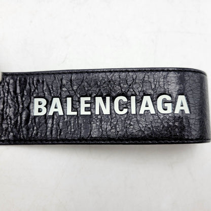 【中古品】【メンズ/レディース】 BALENCIAGA バレンシアガ CYCLE BRACELET 469170 サイクルブレスレット レザー ロゴ 小物 アクセサリー 183-240726-ay-06-izu カラー：ブラック 万代Net店