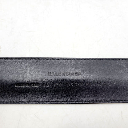 【中古品】【メンズ/レディース】 BALENCIAGA バレンシアガ CYCLE BRACELET 469170 サイクルブレスレット レザー ロゴ 小物 アクセサリー 183-240726-ay-06-izu カラー：ブラック 万代Net店