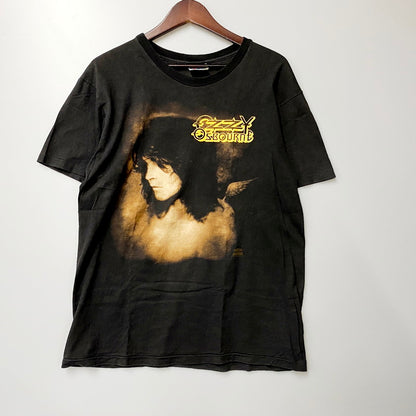 【中古品】【メンズ】  HANES OZZY OSBOURNE 90S THEATRE OF MADNESS TOUR TEE ヘインズ オジーオズボーン USA製 c1991 プリント Tシャツ 半袖 トップス 146-240728-as-10-izu サイズ：L カラー：ブラック 万代Net店