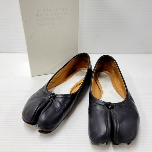 【現状渡し品】【レディース】 MAISON MARGIELA S58WZ0042 TABI SHOES メゾン マルジェラ 足袋 タビ バレエ フラット シューズ 靴 183-240731-as-08-izu サイズ：36 1/2 カラー：ブラック 万代Net店