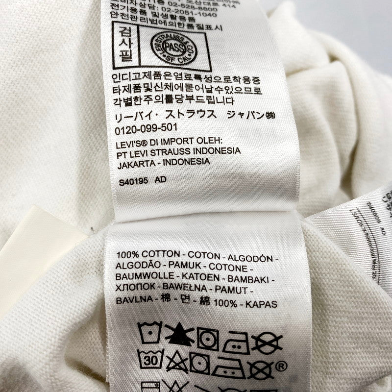 【中古品】【メンズ】 FACETASM ファセッタズム LEVI'S リーバイス バックロゴ クルーネック 半袖 Ｔシャツ トップス 140-240805-mk-18-izu サイズ：XS カラー：WHITE 万代Net店