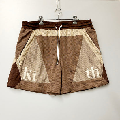 【中古品】【メンズ】  KITH キス KHM060108 22SS PALETTE TURBO SHORT パレット ターボ ショーツ ズボン ボトムス ハーフ 153-240811-ma-08-izu サイズ：XXL カラー：茶 万代Net店