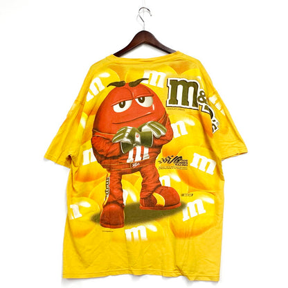 【中古品】【メンズ】 CHASER チェーサー M&M'S 90-00S フルグラフィック Tシャツ 半袖 トップス 146-240817-mm-07-izu サイズ：XL カラー：イエロー 黄 万代Net店